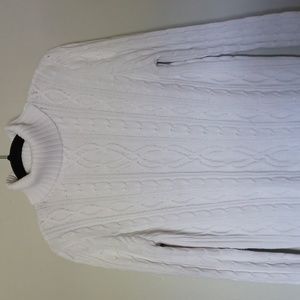 CROFT & BARROW Turtleneck Sweater  Womens NWOT cable knit, white
